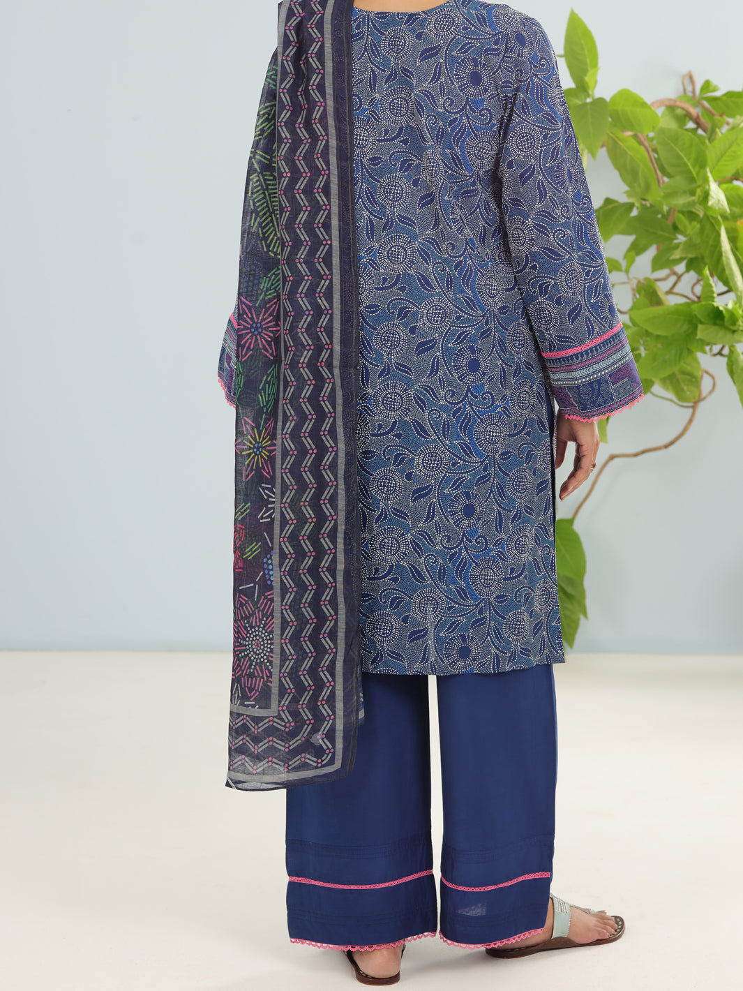 Blue Lawn 3Pc Unstitched - ALP-3PS-1899