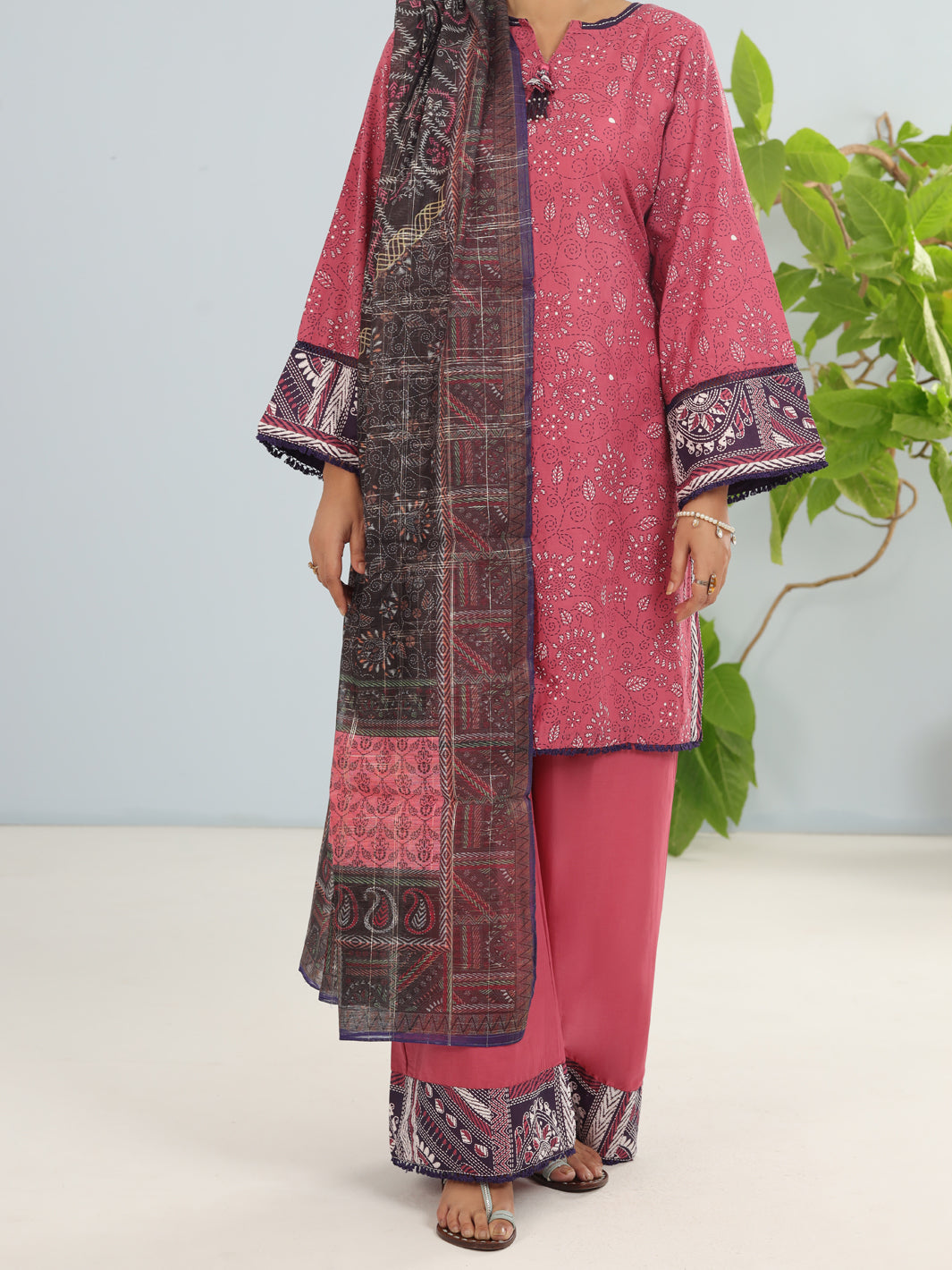 Light Pink Lawn 3Pc Unstitched - ALP-3PS-1902