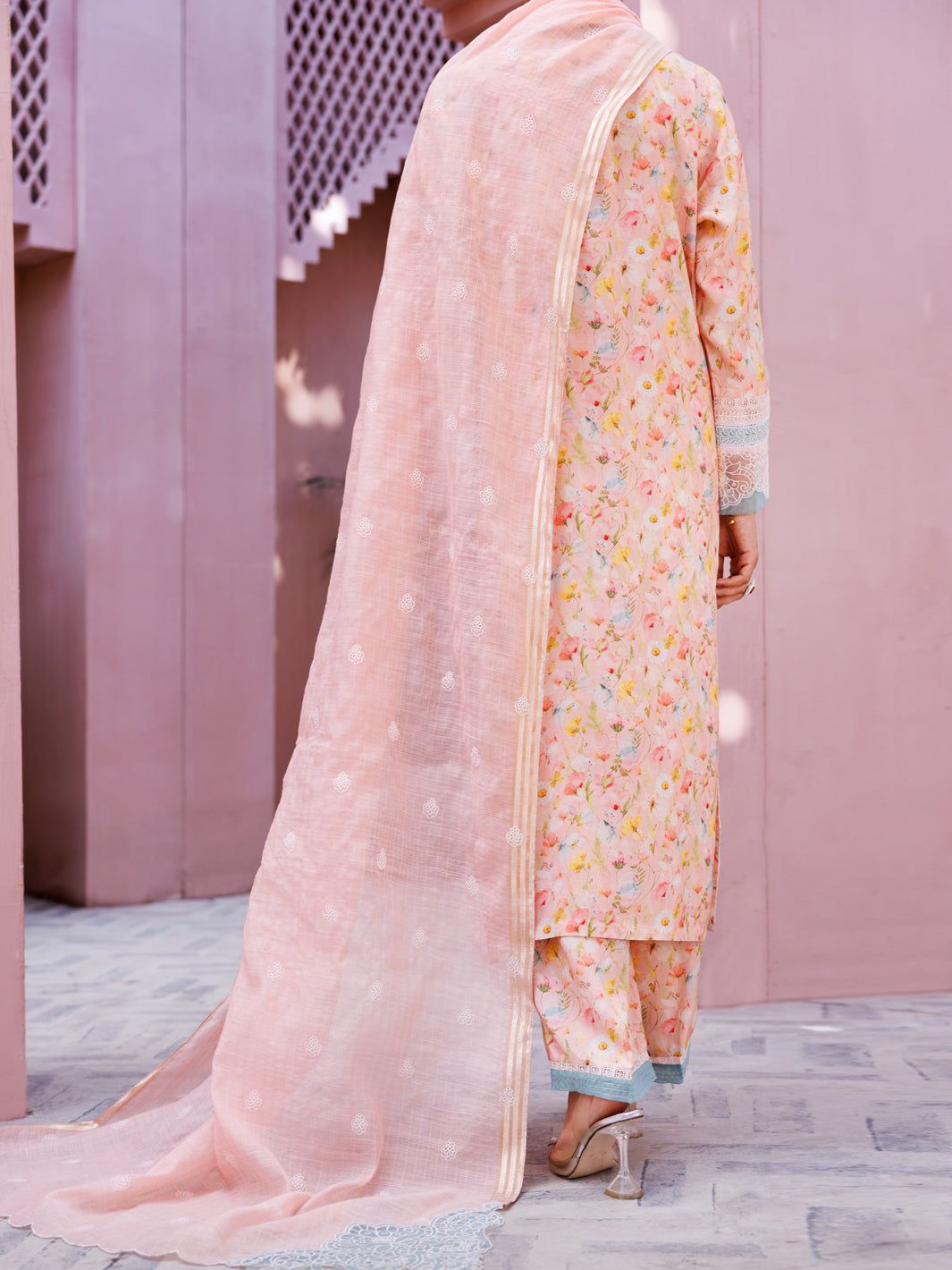 Light Pink Maple Silk 3Pc Unstitched - ALP-3PS-1915