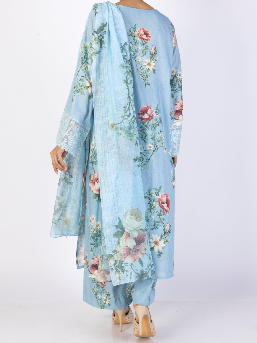 Sky Blue Lawn 3 Piece Unstitched - ALP-3PS-2221
