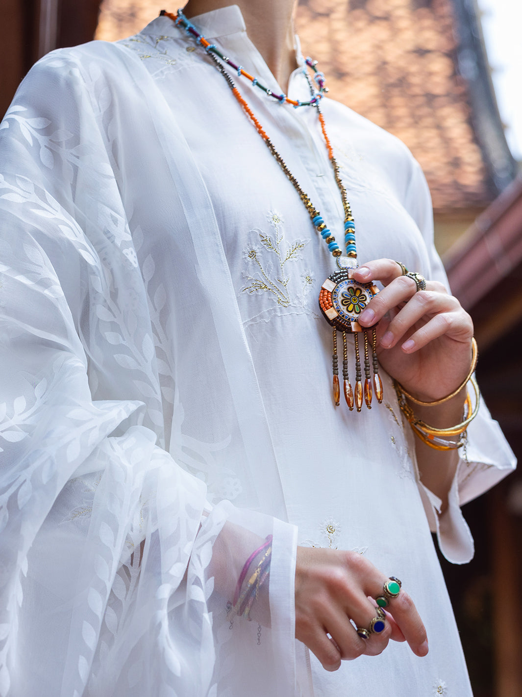 White Lawn Kurti - ALP-LK-1835