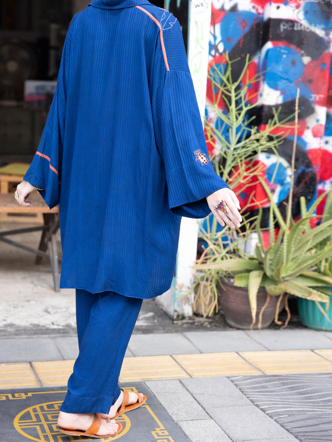 Dark Blue Striped Dobby 2Pc Stitched - ALP-2PS-LKS-1820