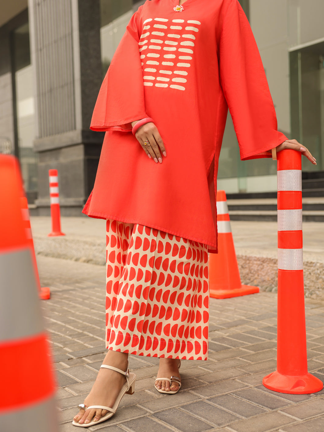 Orange Kurti - ALP-SLK-2547A
