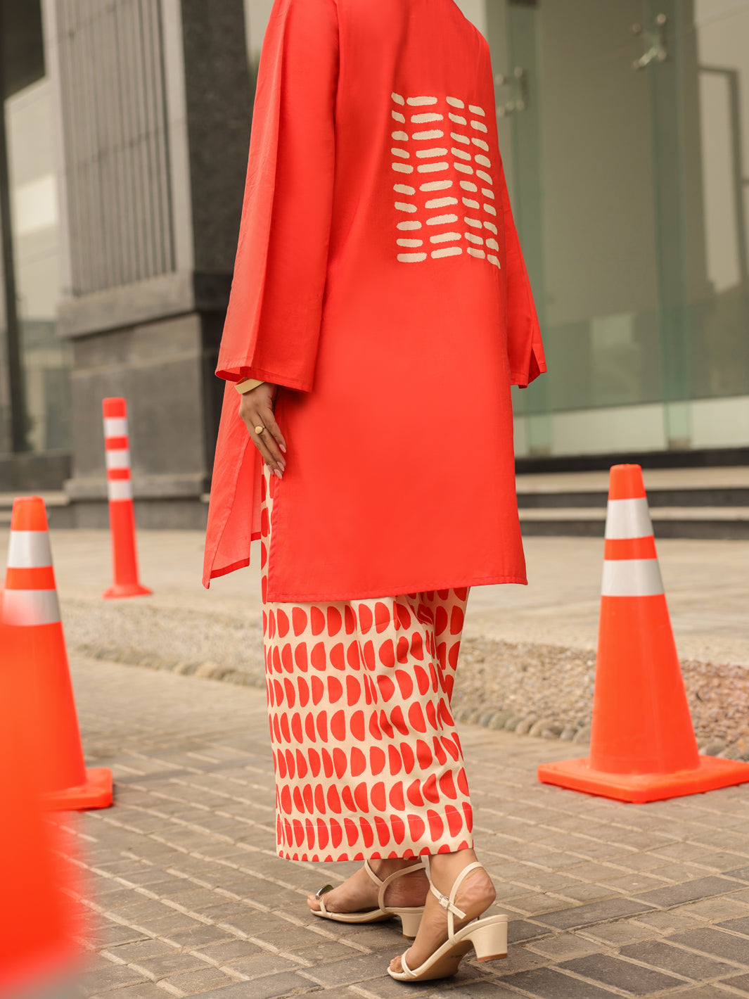 Orange Kurti - ALP-SLK-2547A