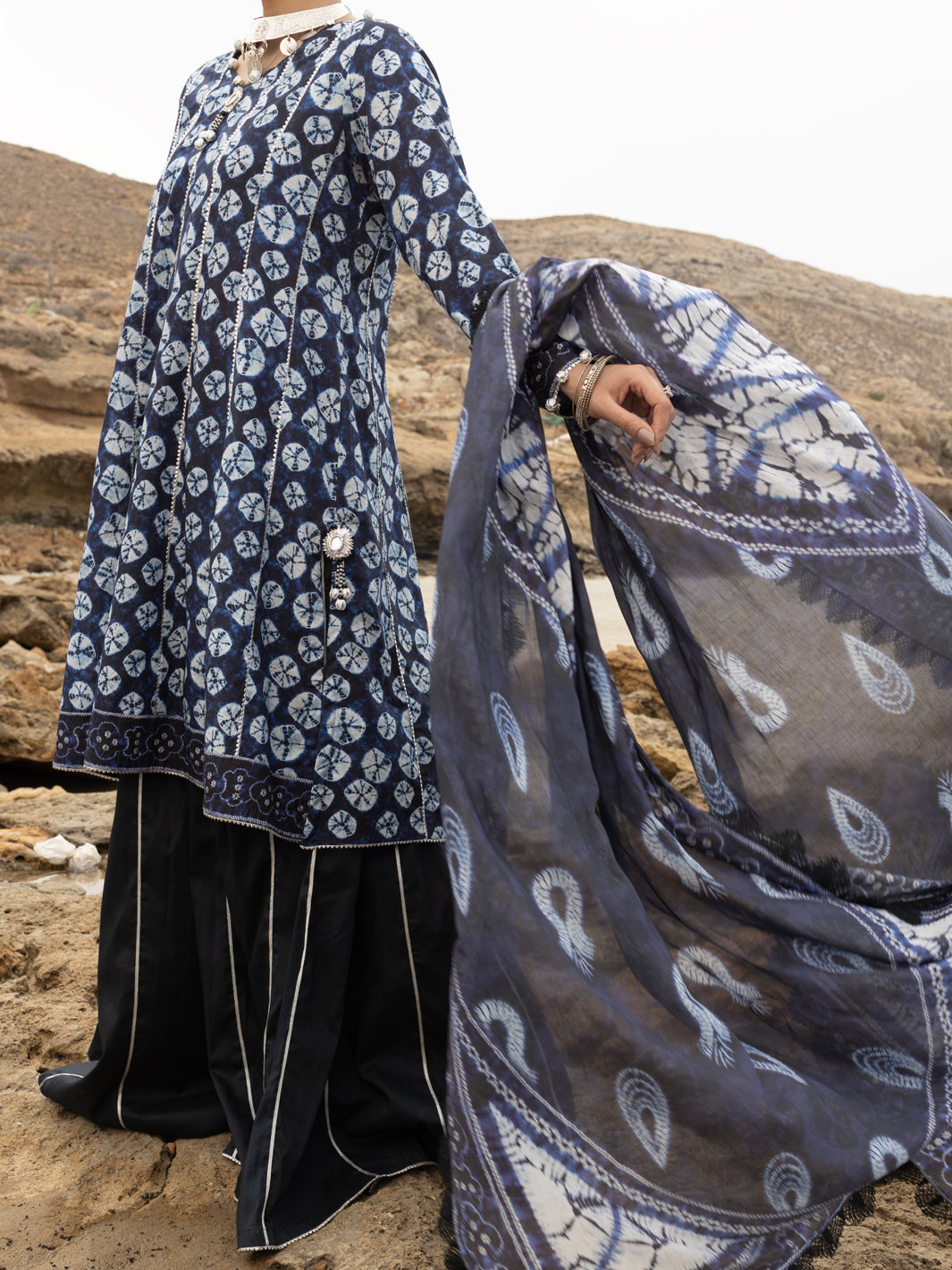 Blue Lawn 2 Piece Unstitched - ALP-2PS-SLKD-UN-2251