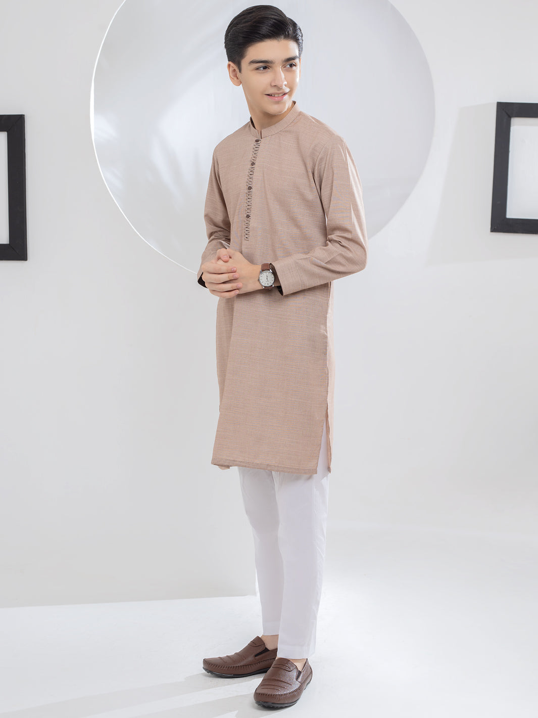 Brown Blended Kurta - ALT-K-044