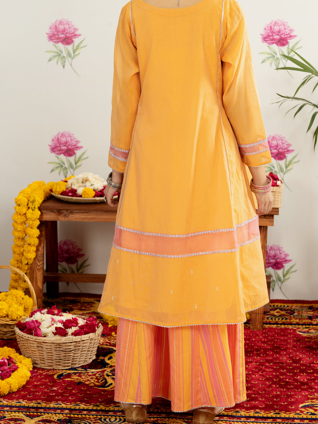 Peach Poly Cotton 2 Piece Stitched - ALT-2PS-LKS-1123