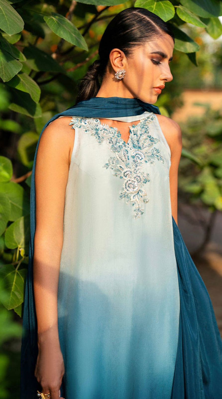 Aqua Ombre' Semi-Formal Edit'25 by Alizay Saad