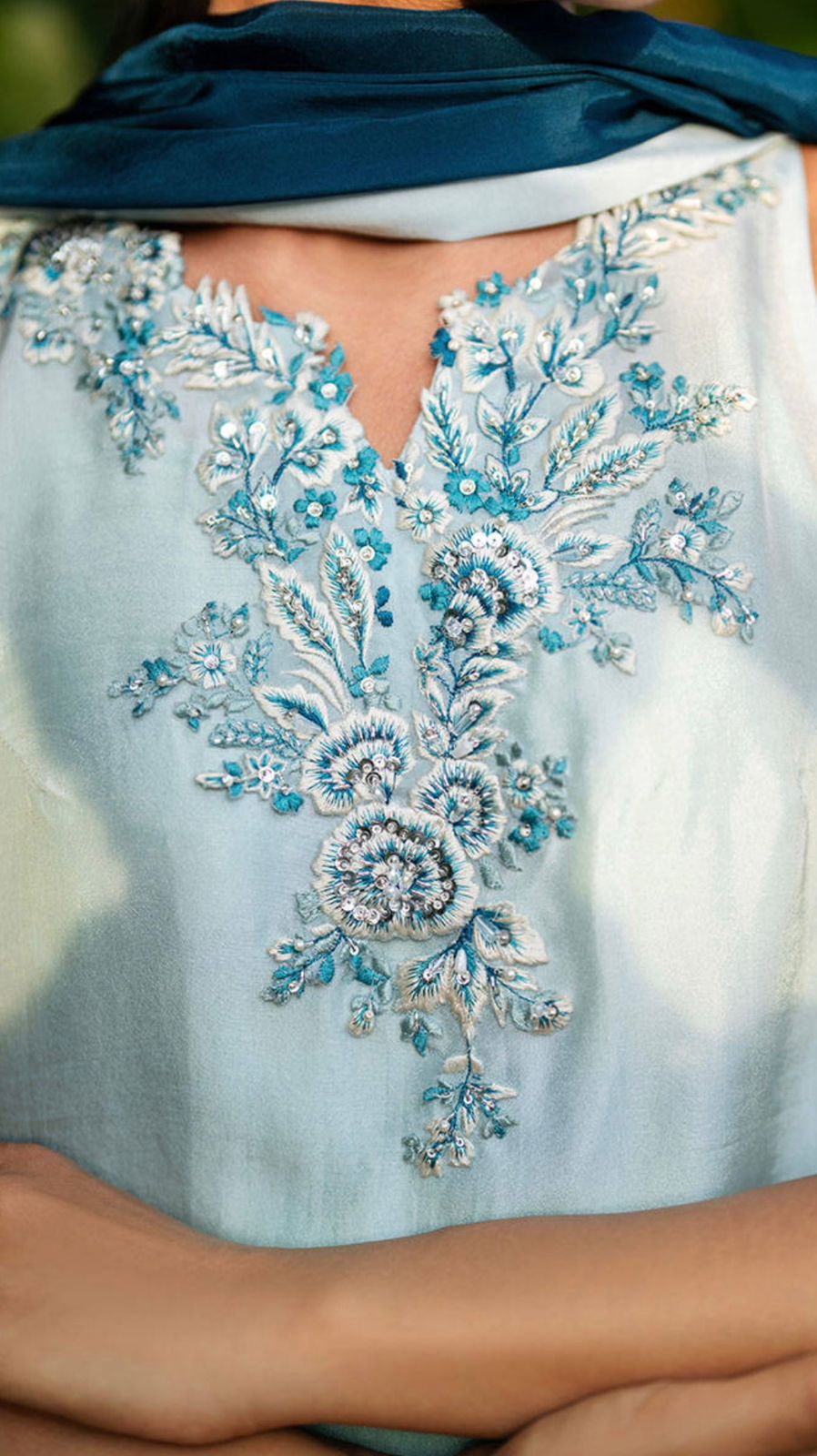 Aqua Ombre' Semi-Formal Edit'25 by Alizay Saad
