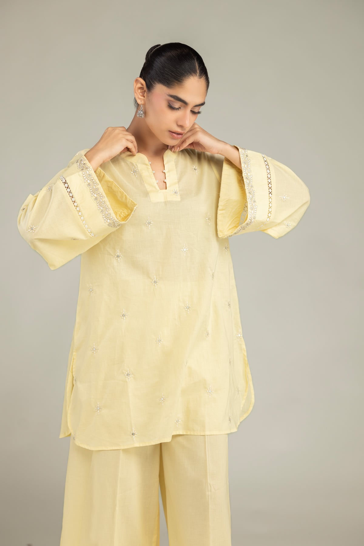 Yellow Cambric Kurta