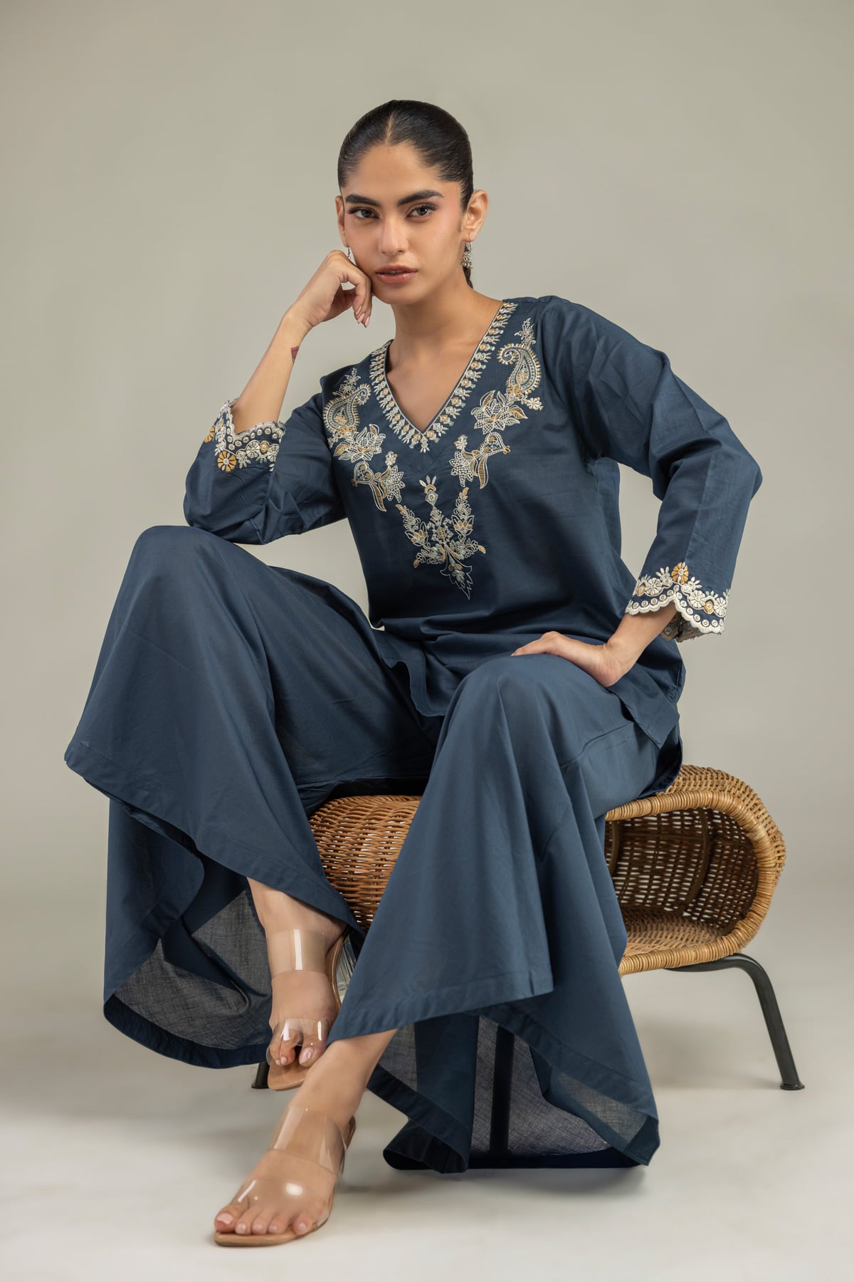 Short Navy Kurta
