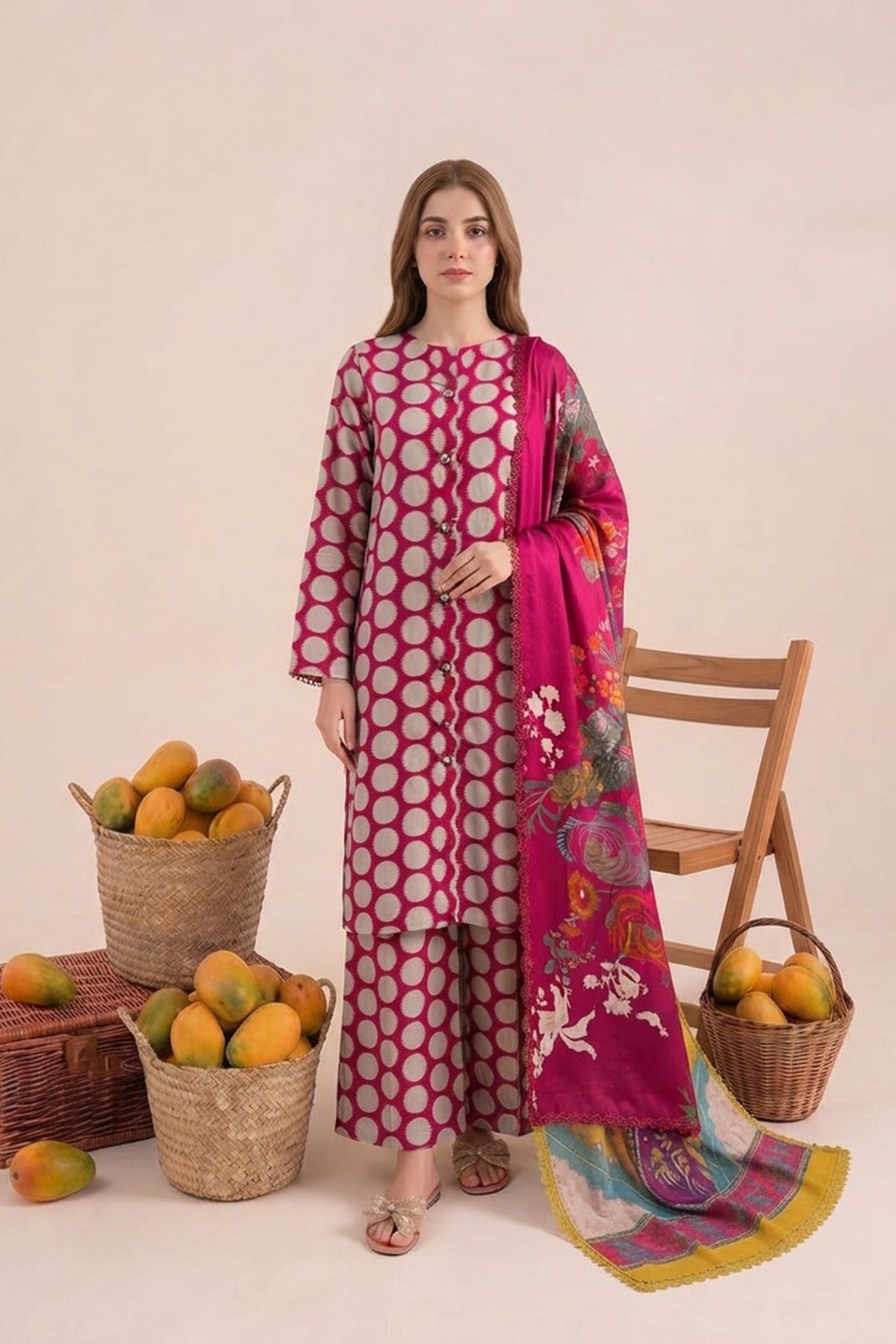 3-PC Stitched Embroidered CPM-6-222