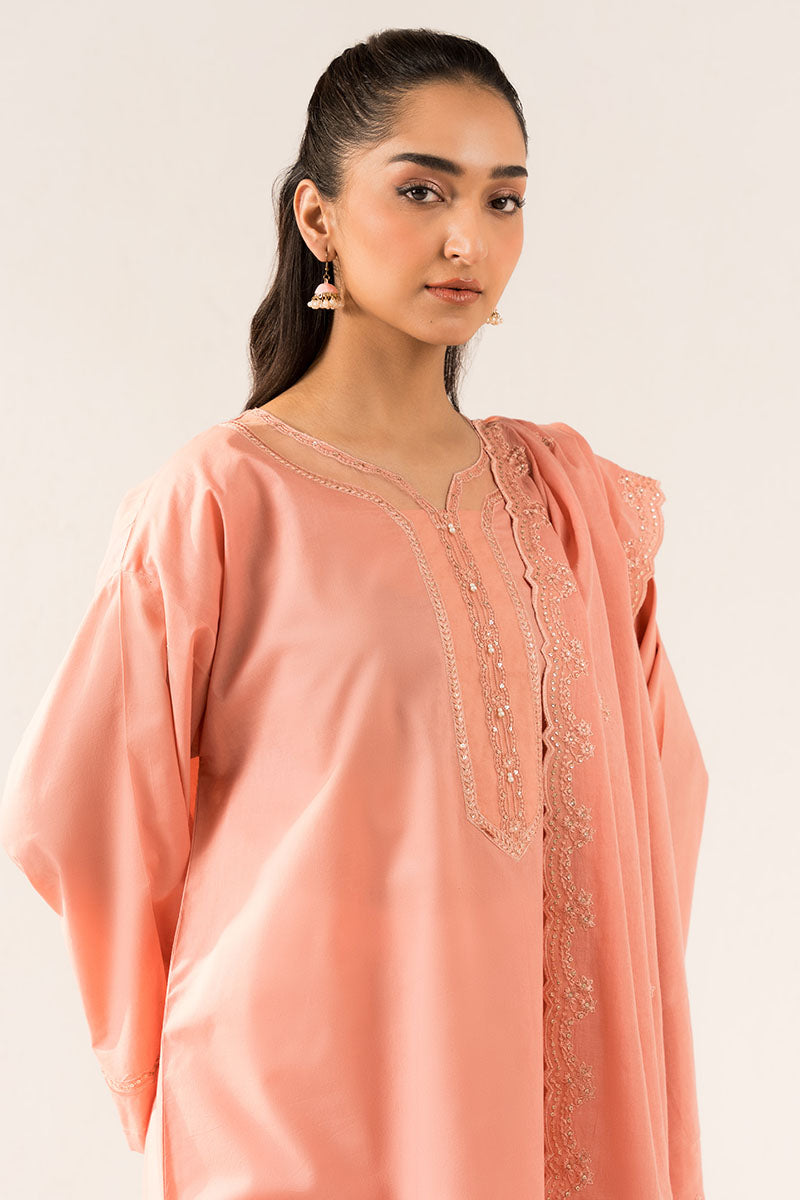 CORAL SAND-2PC (SHIRT & DUPATTA)
