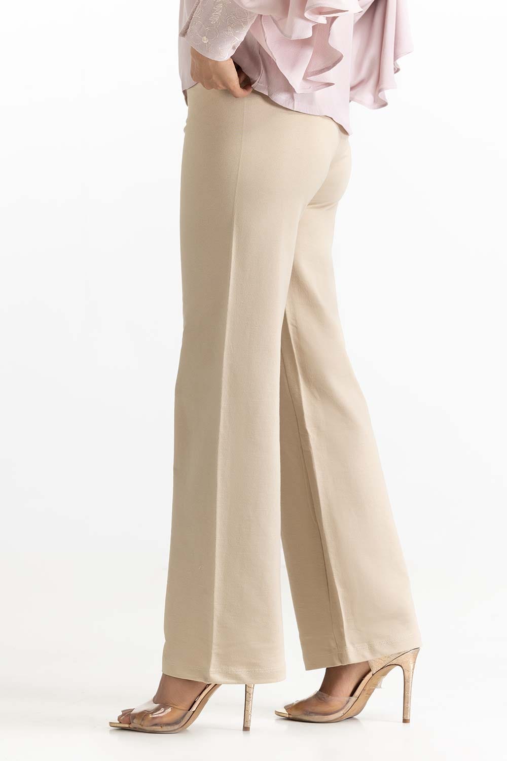 Beige Knit Trouser