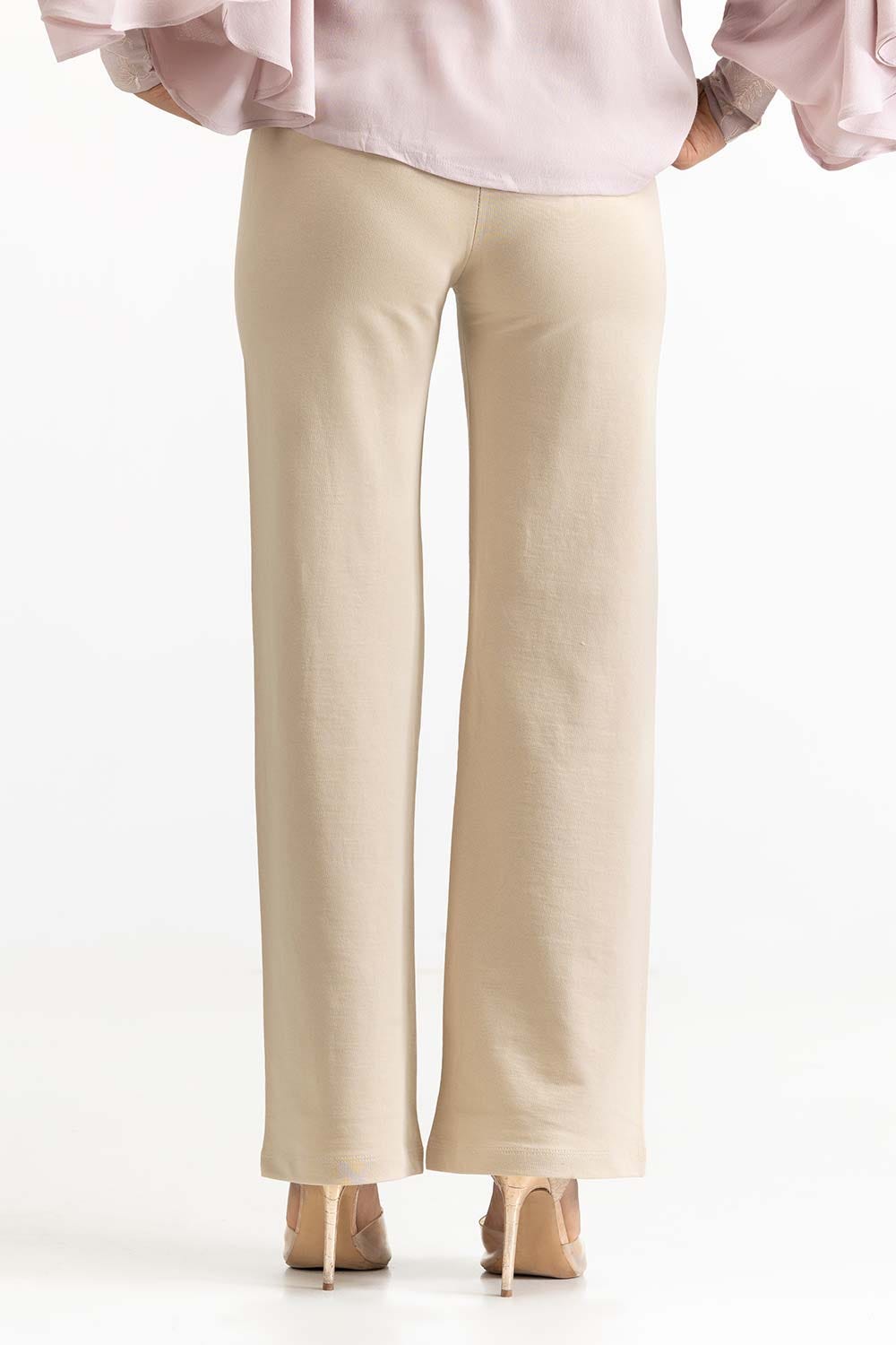 Beige Knit Trouser