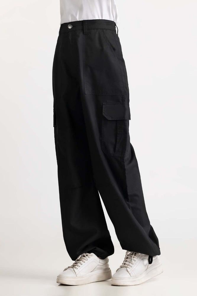 Black Basic Non Denim Jeans
