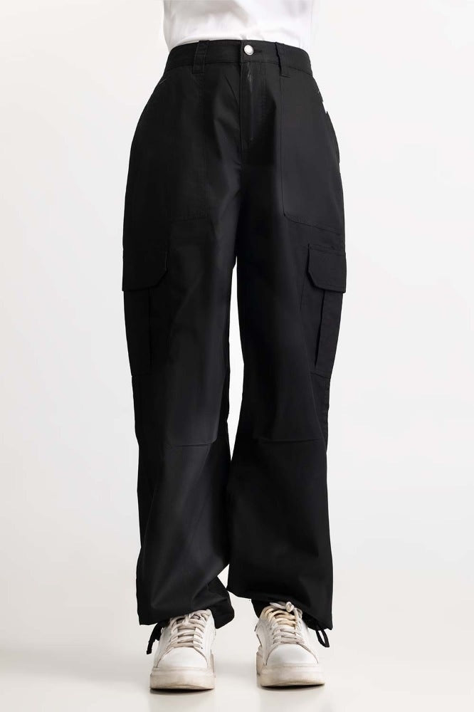 Black Basic Non Denim Jeans