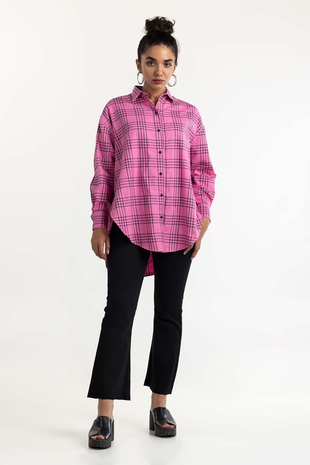 Black Denim Flared Jeans