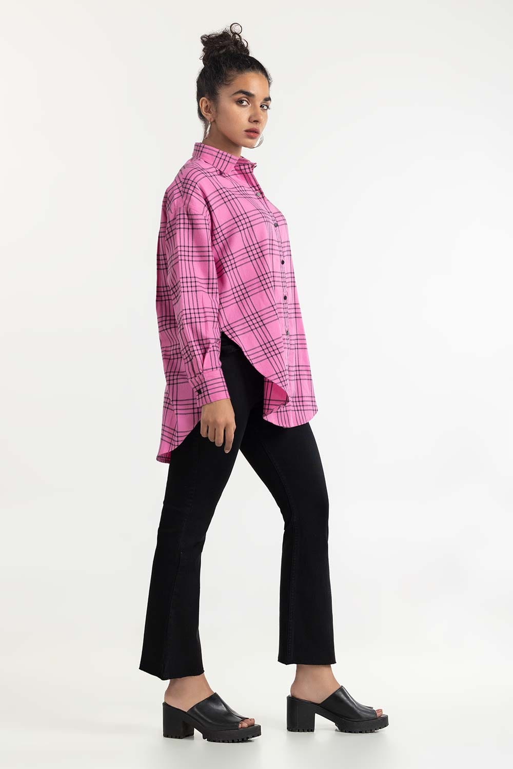 Black Denim Flared Jeans