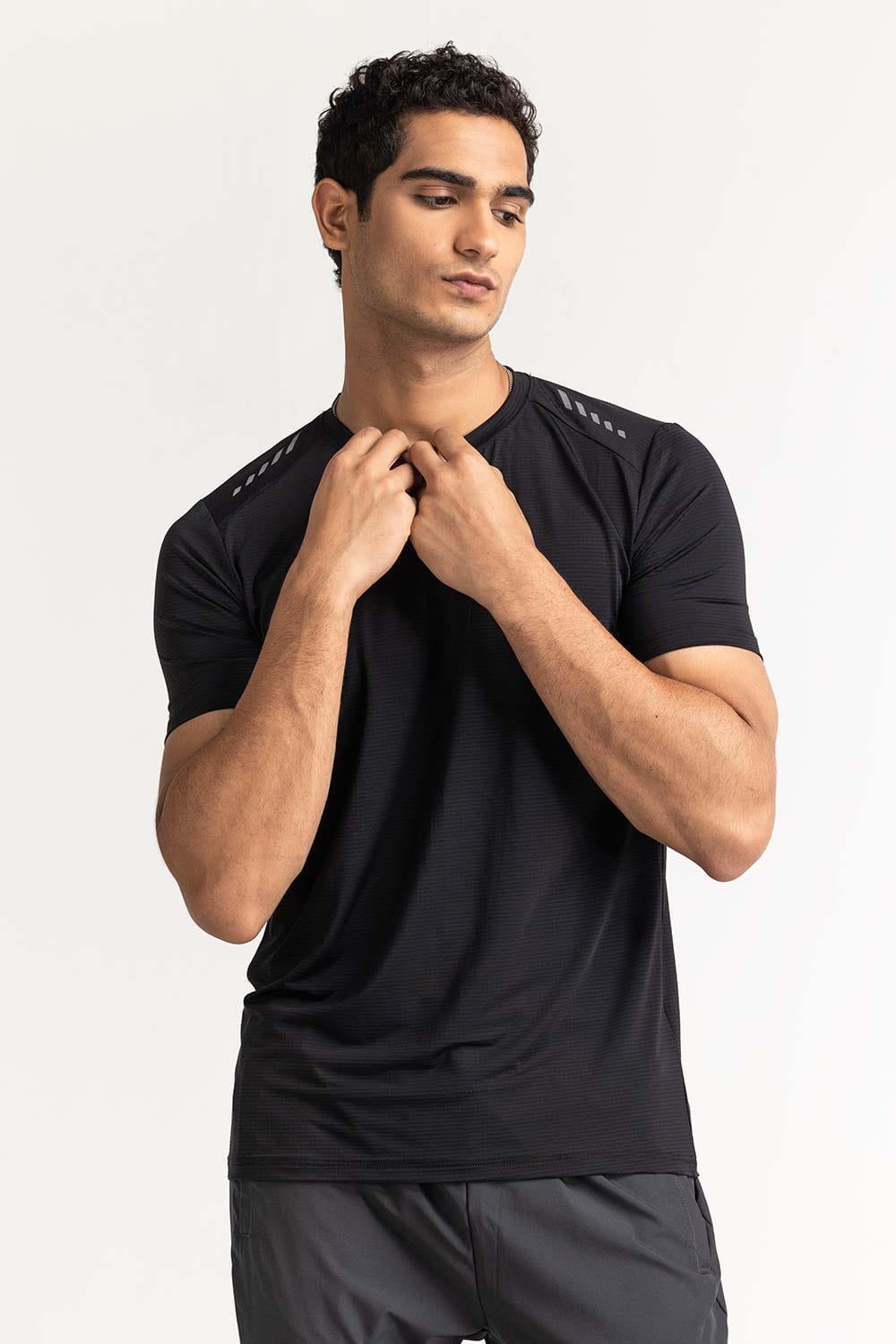 Black Textured Tee