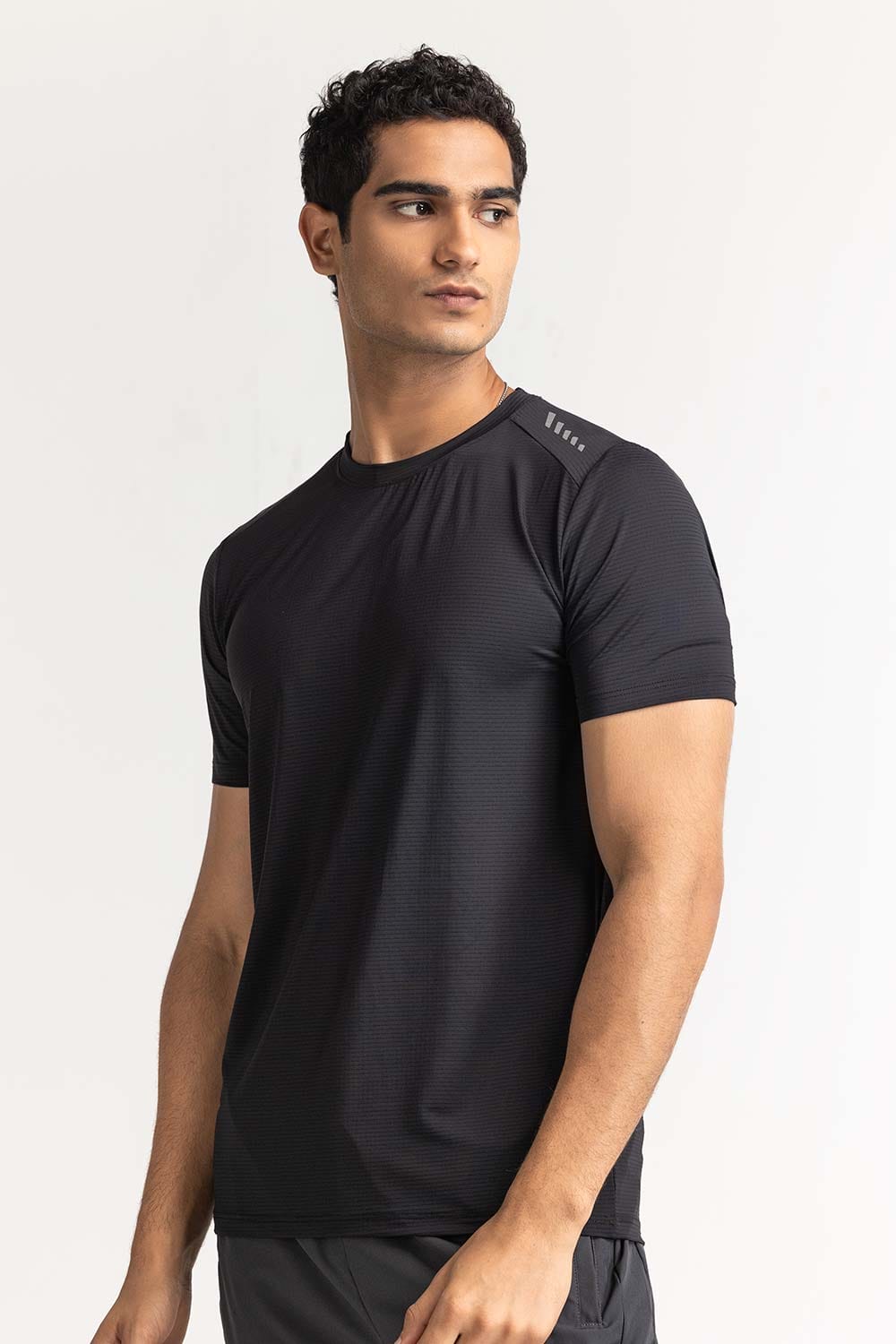 Black Textured Tee