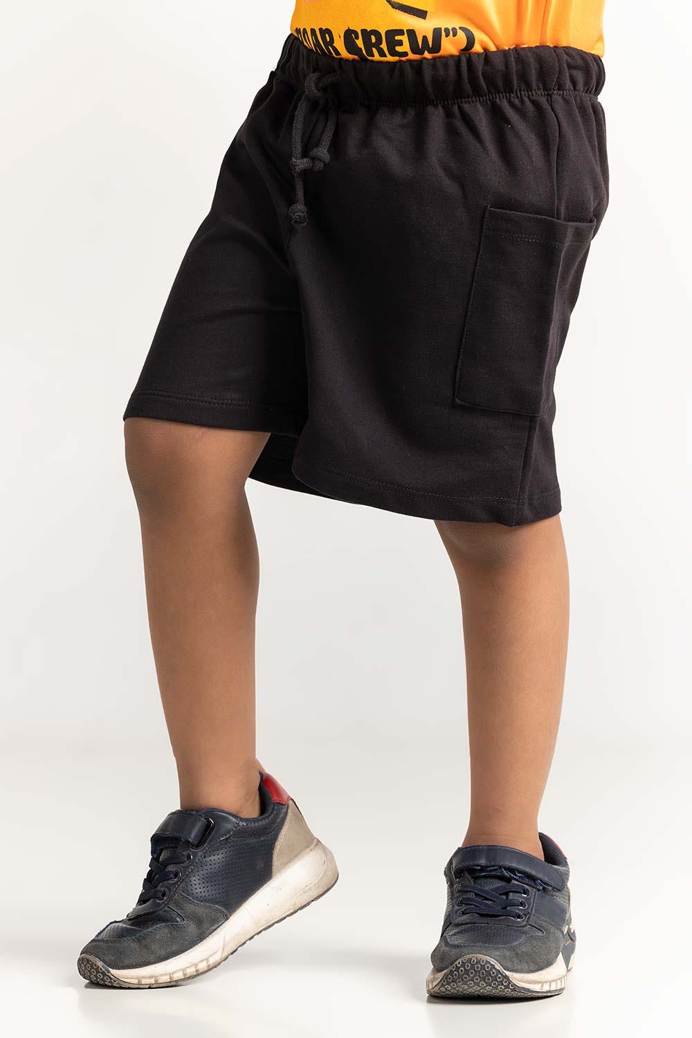 Black Toddler Girl Knit Basic Short
