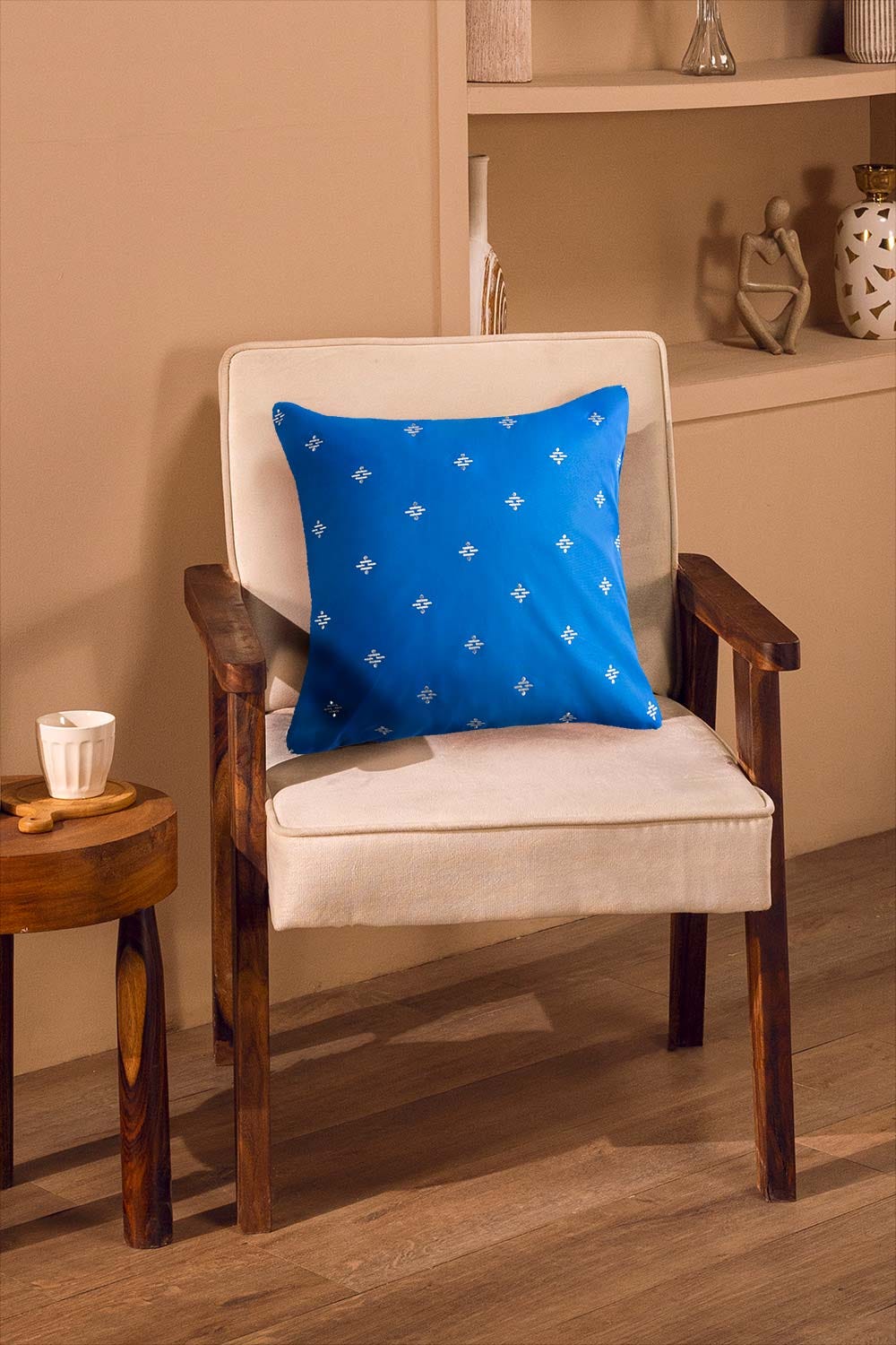 AW-23 BLOOMING Cotton Embroidered Cushion Cover