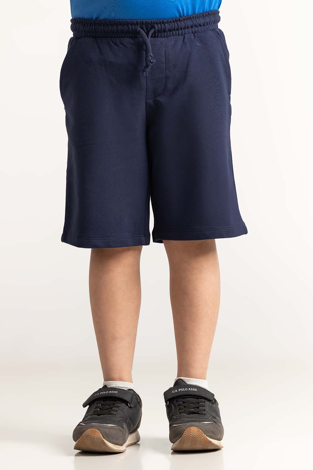 Blue Junior Boy Knit Basic Short