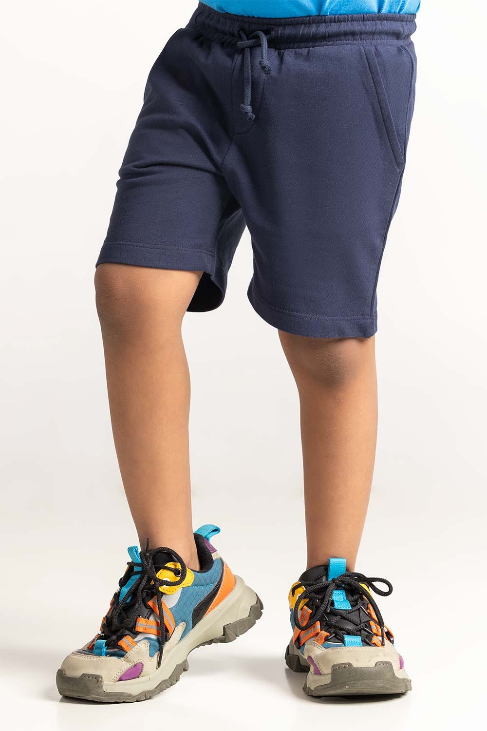 Blue Toddler Boy Knit Basic Short