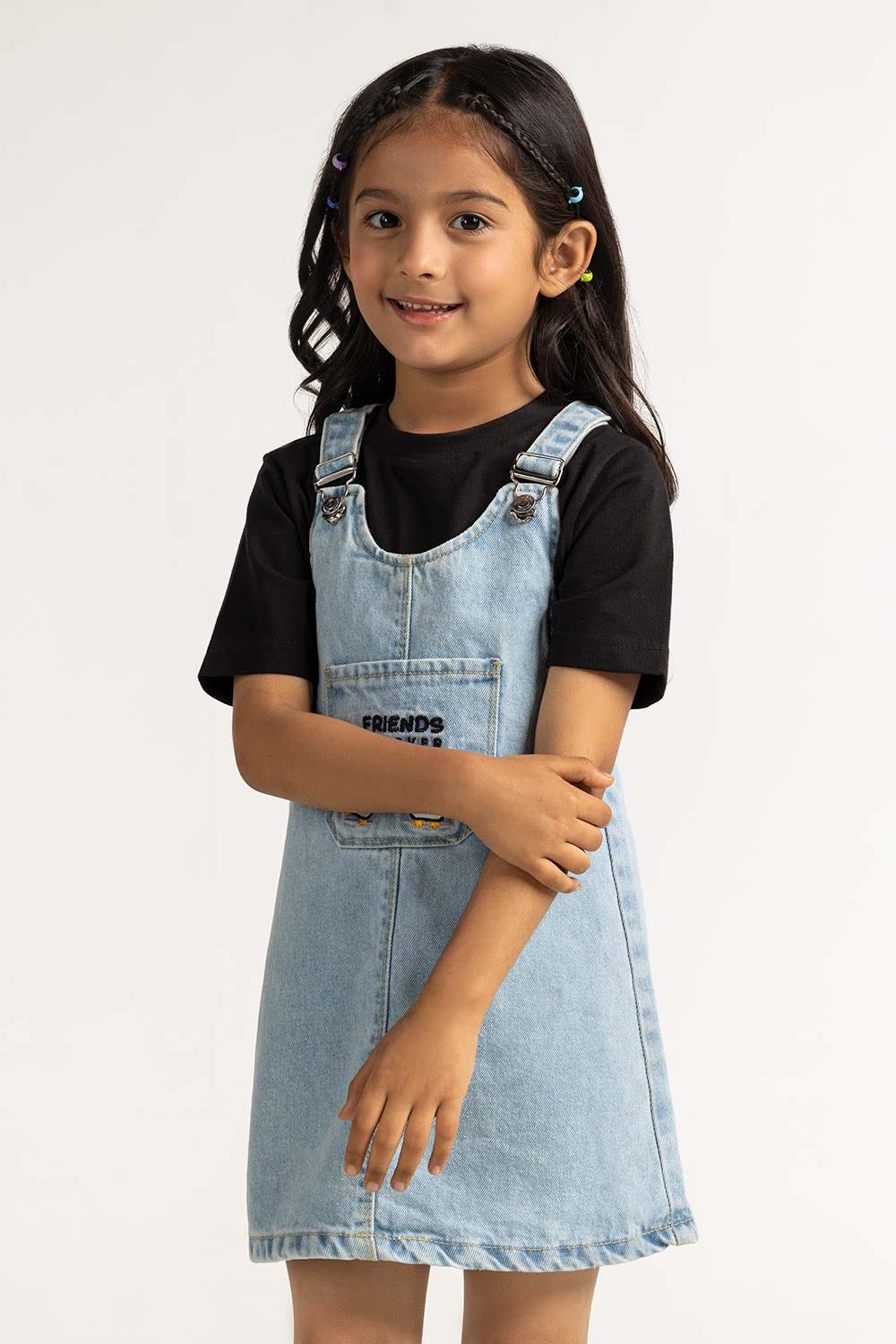 Blue Toddler Girl Denim Jump Suit