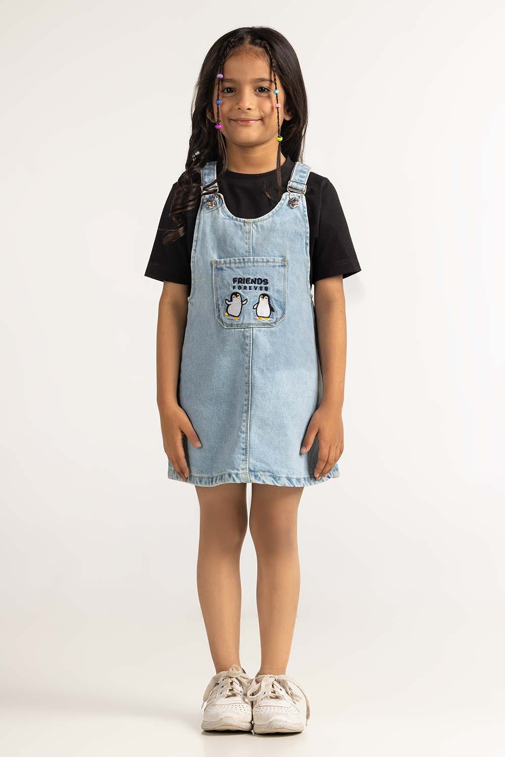 Blue Toddler Girl Denim Jump Suit