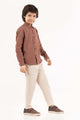 Junior Boy Brown Casual Shirt