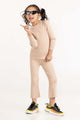 Toddler Girl Brown Ribbed Sweater With Turtle Neck