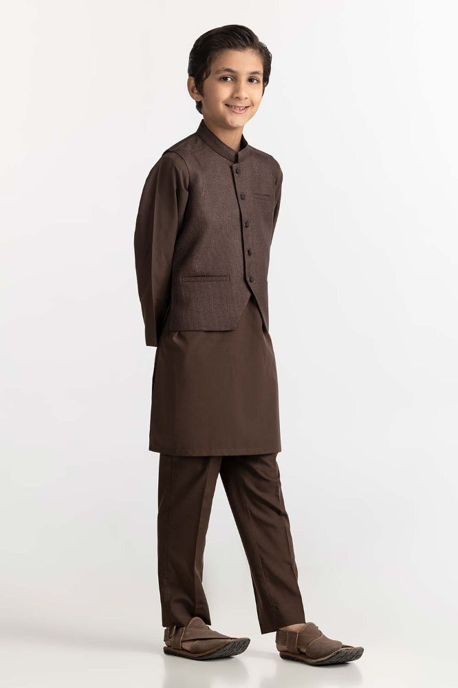 Brown Styling Waist Coat KWC-PD24-001