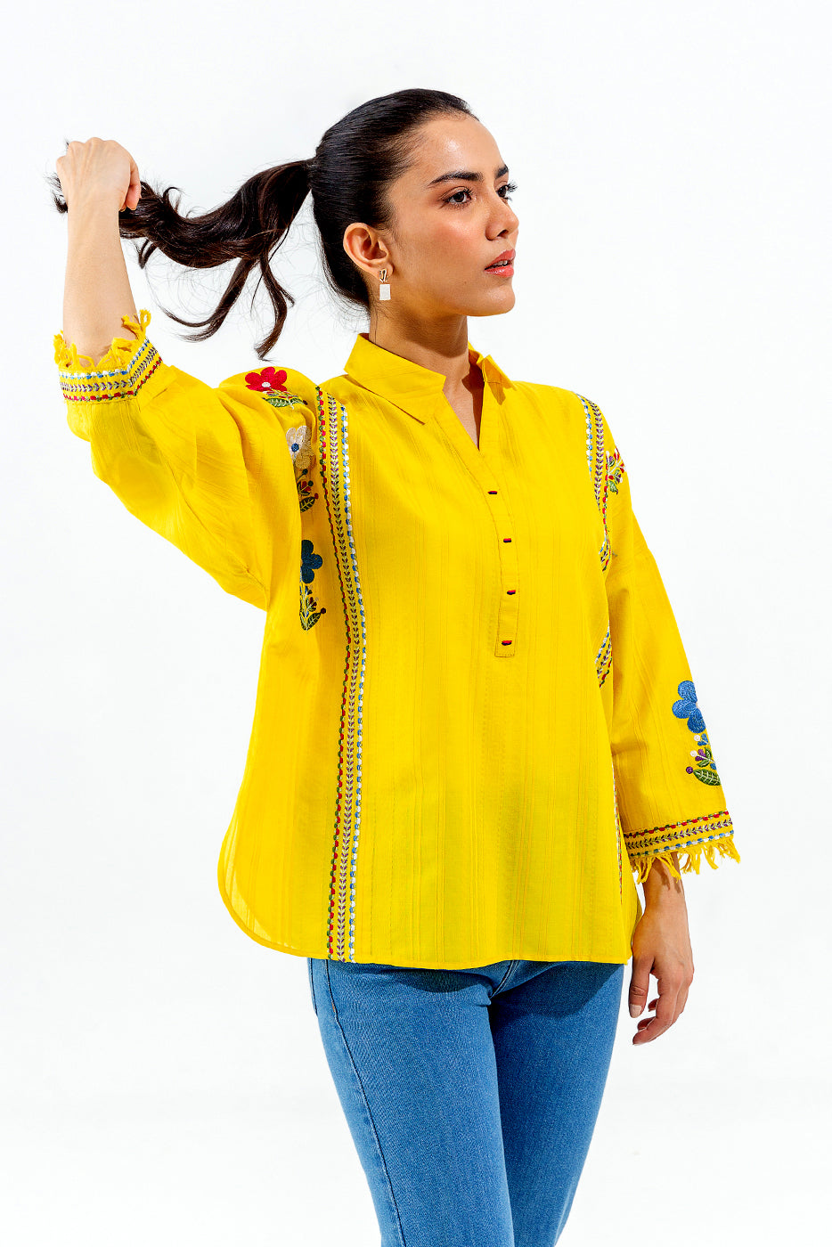 Embroidered Fusion Top (Pret)