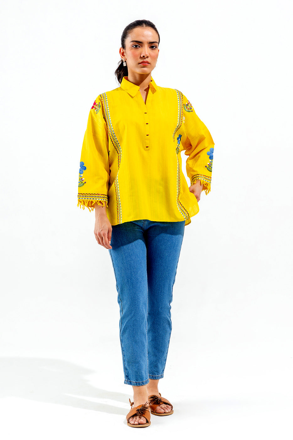 Embroidered Fusion Top (Pret)