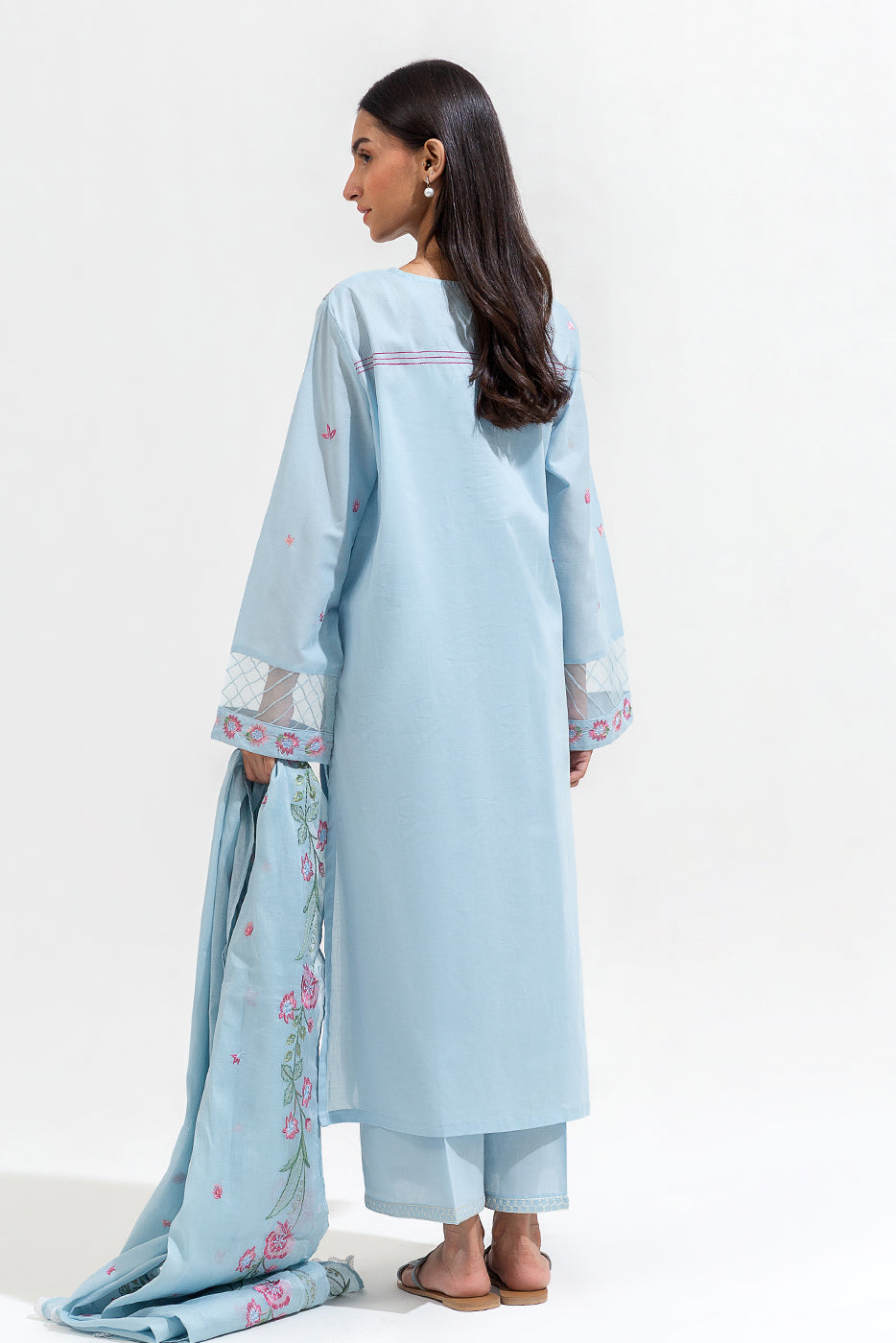 3 Piece Embroidered Lawn Suit (Pret)