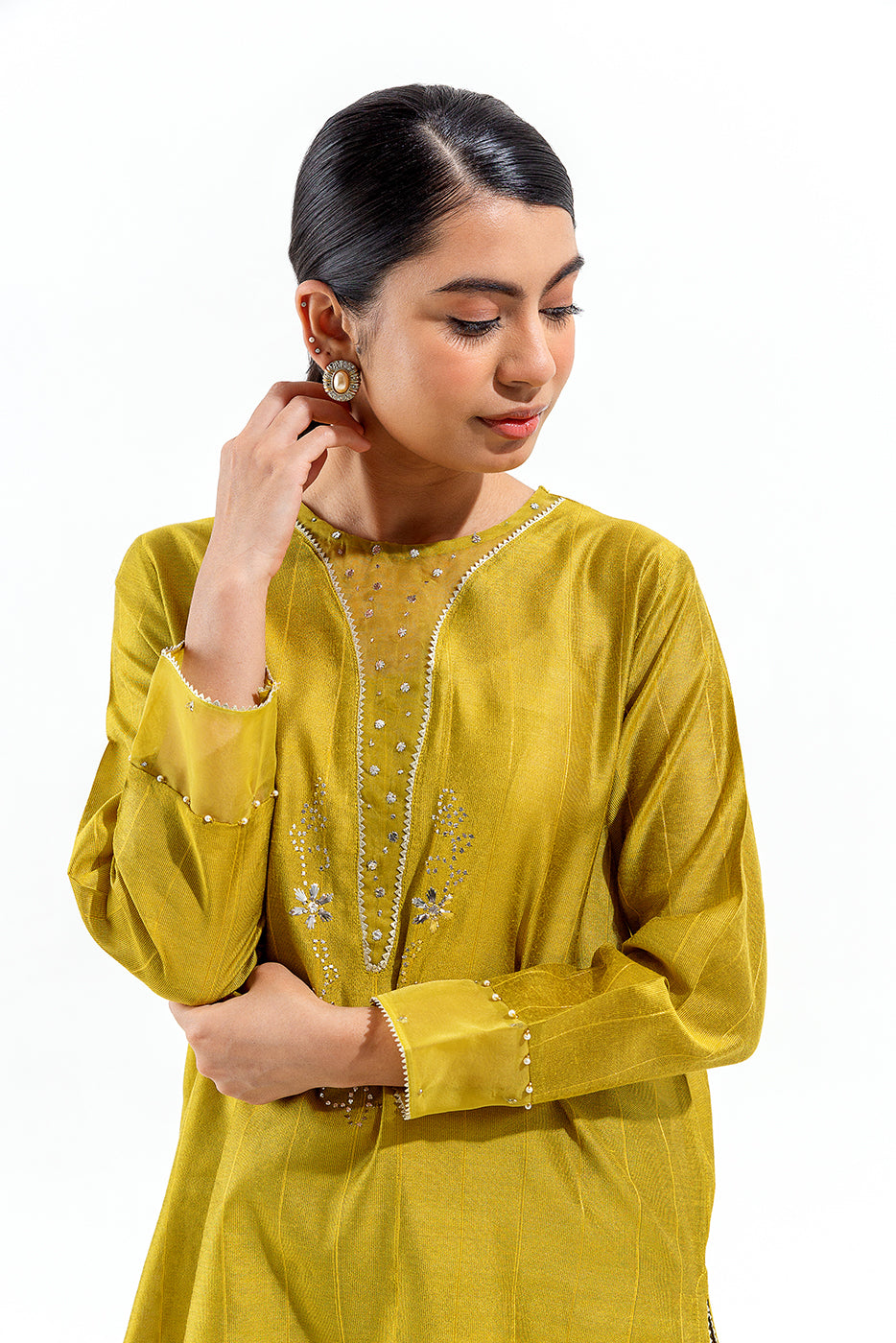 2 Piece Embroidered Two Tone Suit (Luxury Pret)