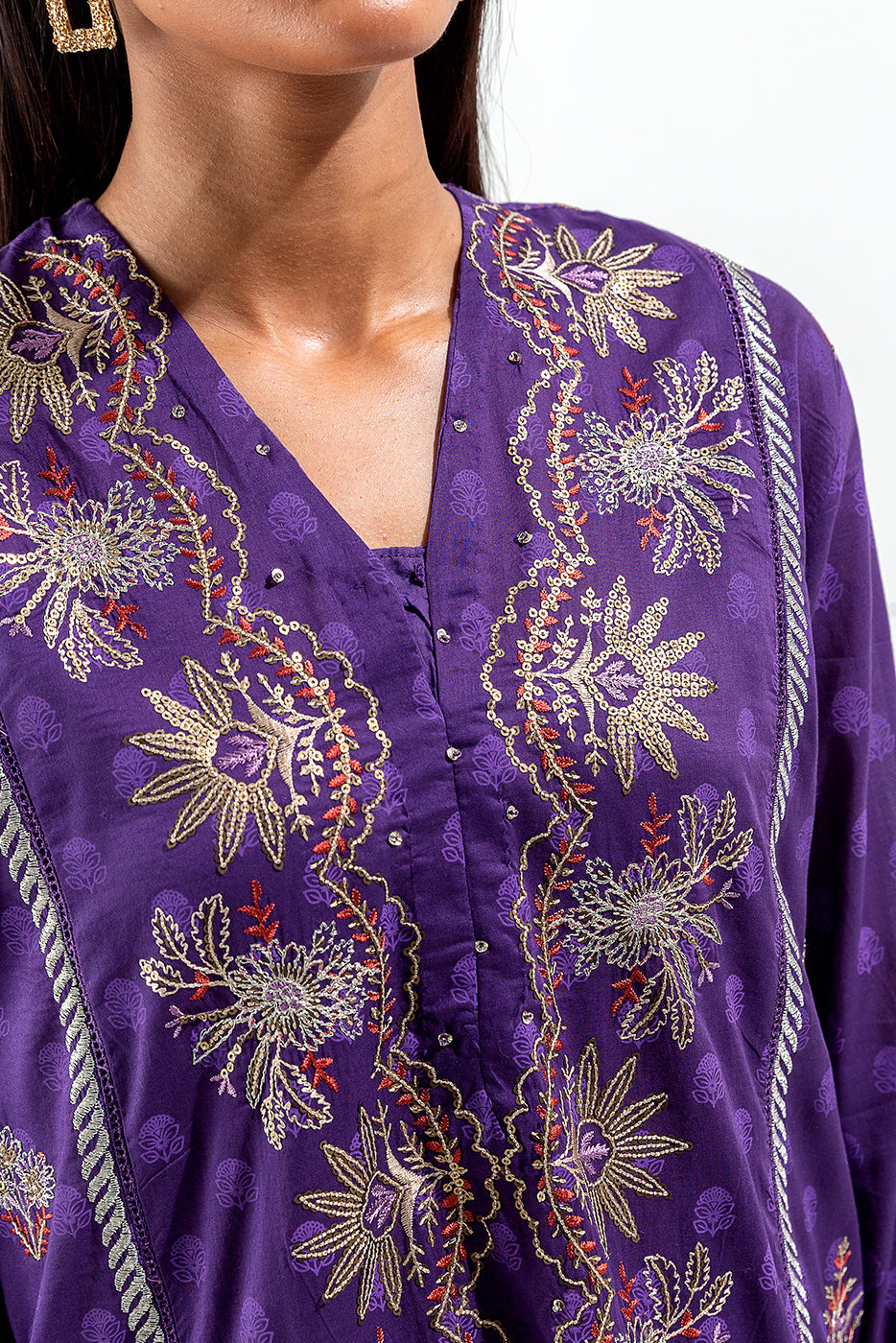 3 Piece Embroidered Lawn Suit (Luxury Pret)