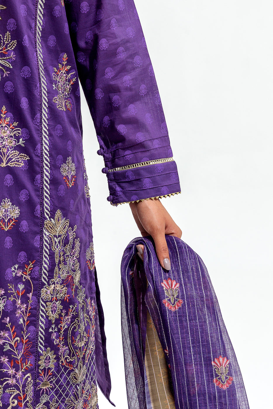 3 Piece Embroidered Lawn Suit (Luxury Pret)