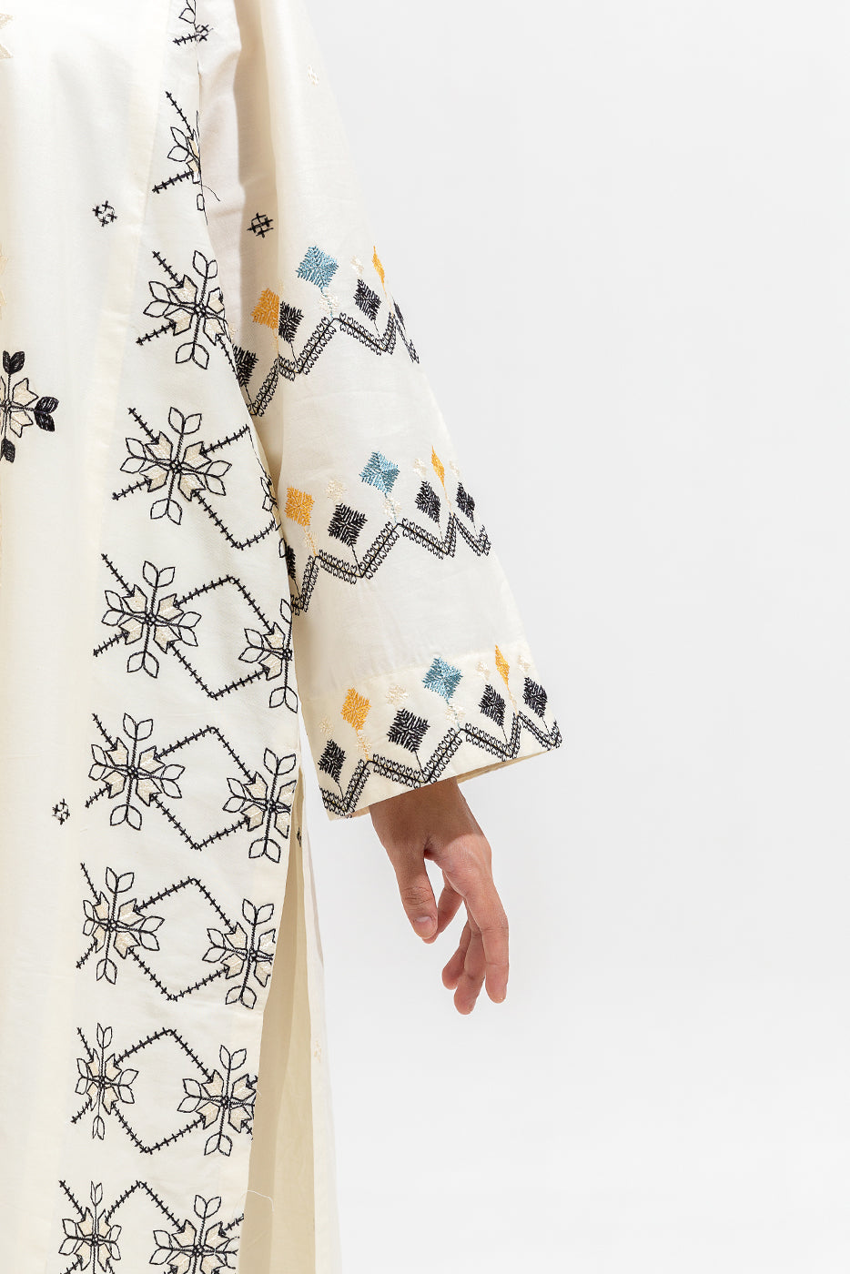 2 Piece Embroidered Cambric Suit (Pret)
