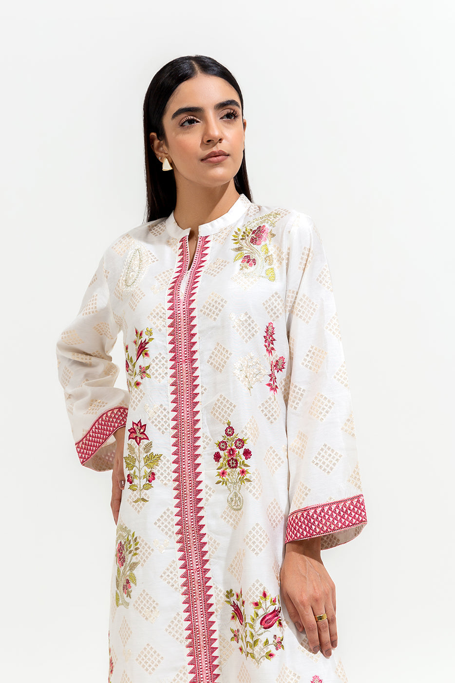 Embroidered Jacquard Shirt (Luxury-Pret)