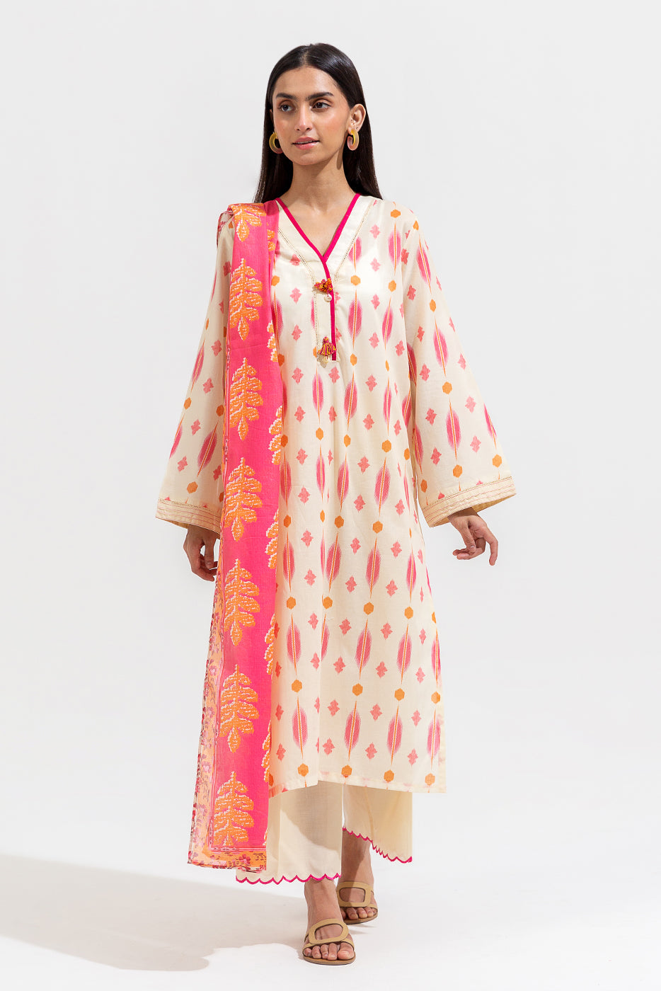 3 Piece Printed Lawn Suit (Pret)