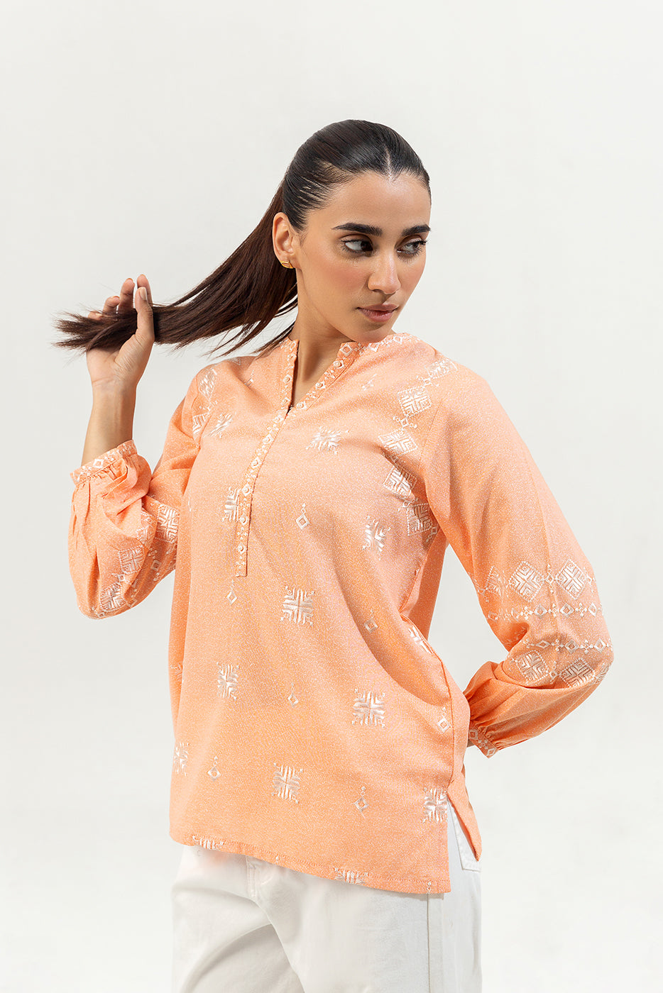Embroidered Karandi Top (Pret)