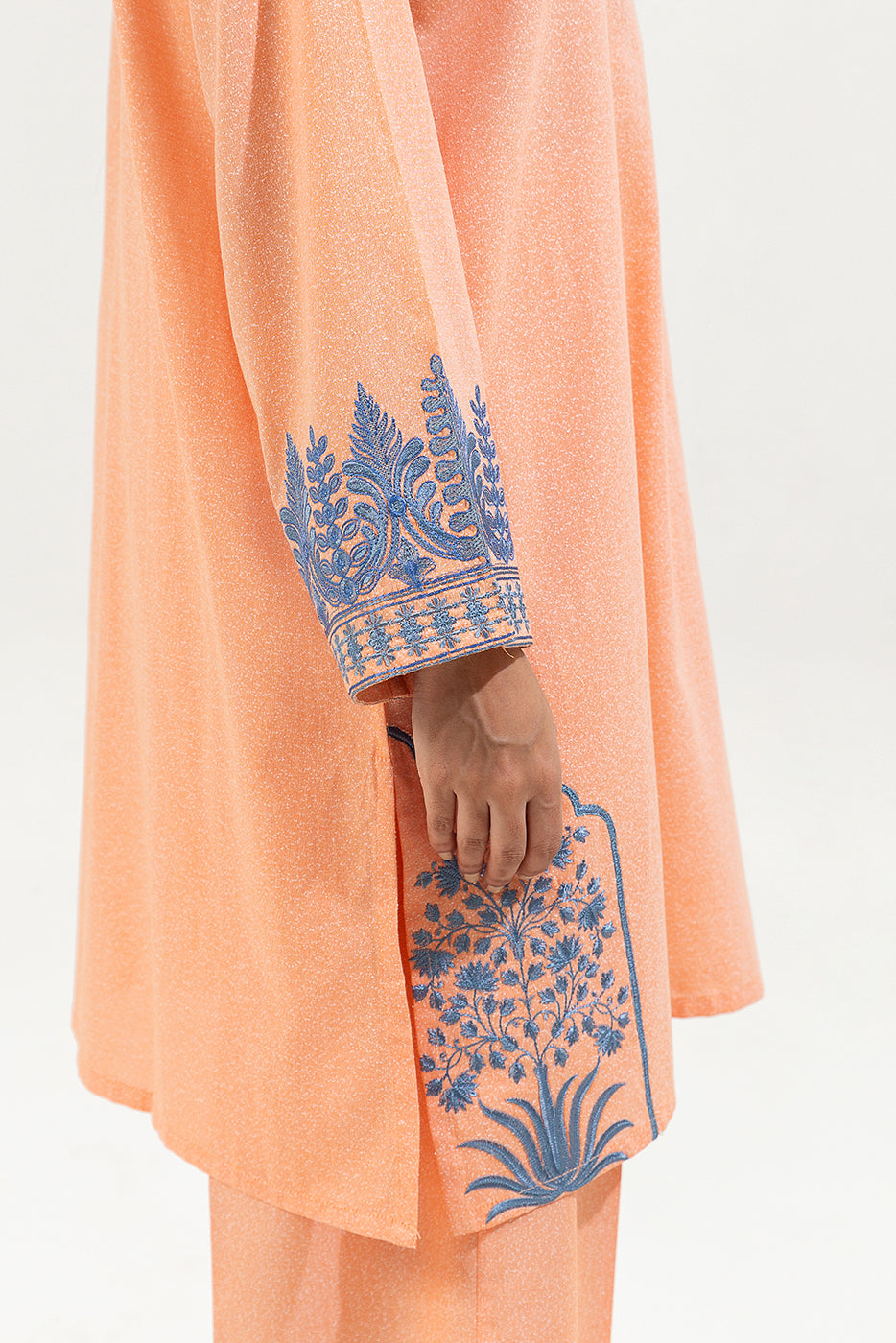 2 Piece Embroidered Karandi Suit (Pret)