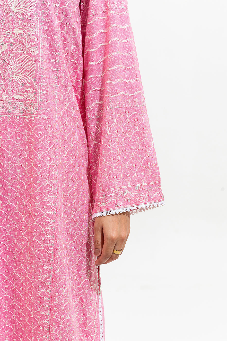 2 Piece Embroidered Karandi Suit (Pret)