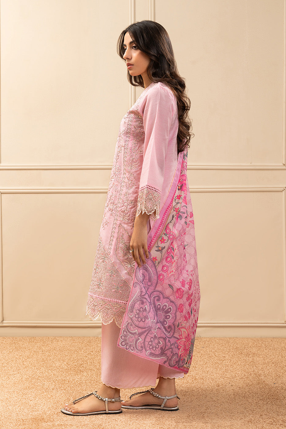 3 PIECE EMBROIDERED SPACE DYED SUIT (PRET)BT1250006PR0324-BABY PNK-2000000286426-8