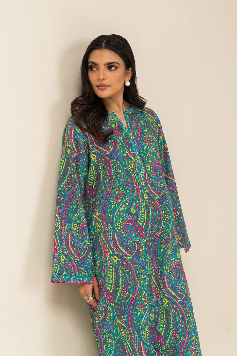 PRINTED LAWN SHIRT (PRET)
