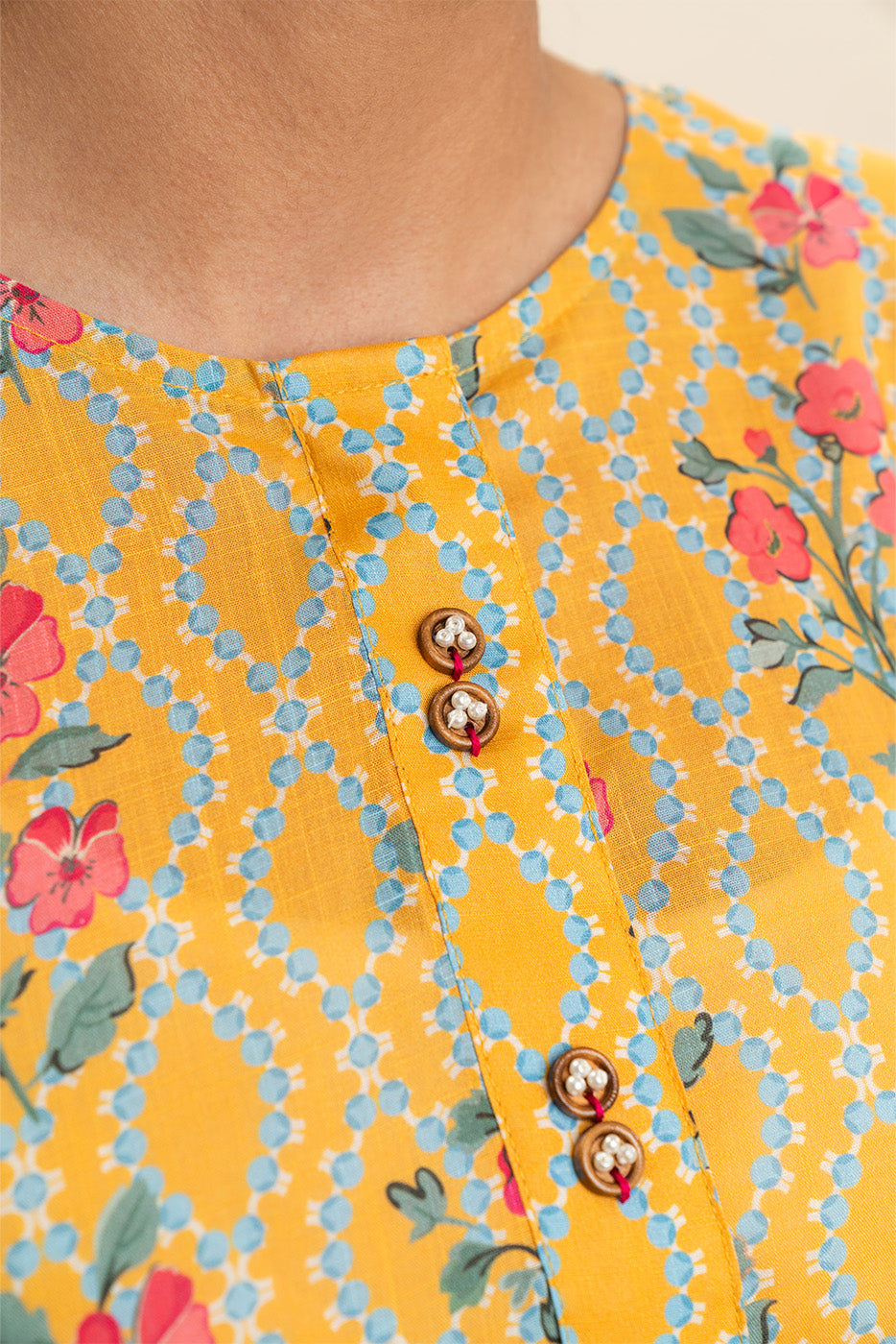PRINTED TWO WAY SLUB SHIRT (PRET)