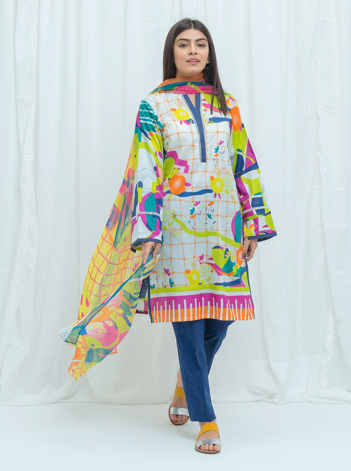 Blooming Paradise-Printed-2P (Unstitched)